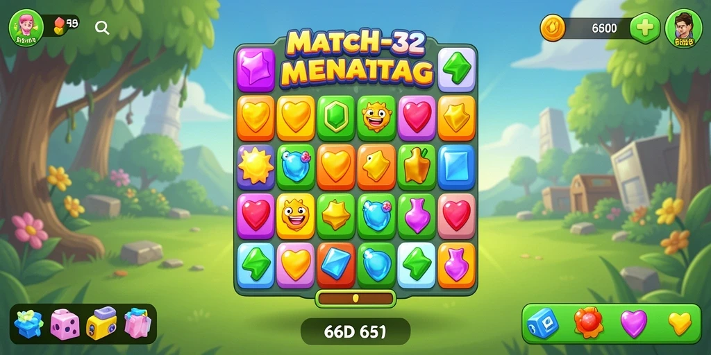 Tangkapan layar gameplay 66D yang penuh warna dan menantang.