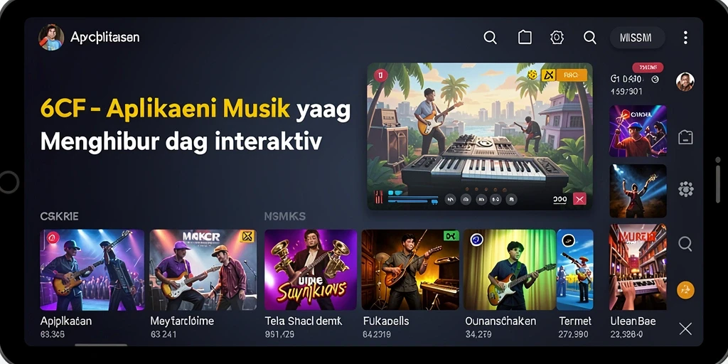 Tampilan gameplay 6CF yang menyenangkan dan interaktif.