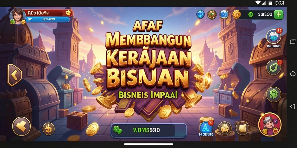 Tampilan gameplay AFAF yang menggambarkan keragaman bisnis Tycoon.