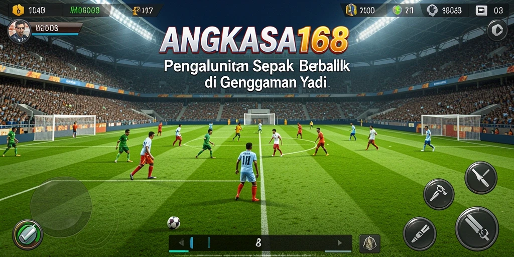 Tampilan seru dari permainan sepak bola di ANGKASA168.