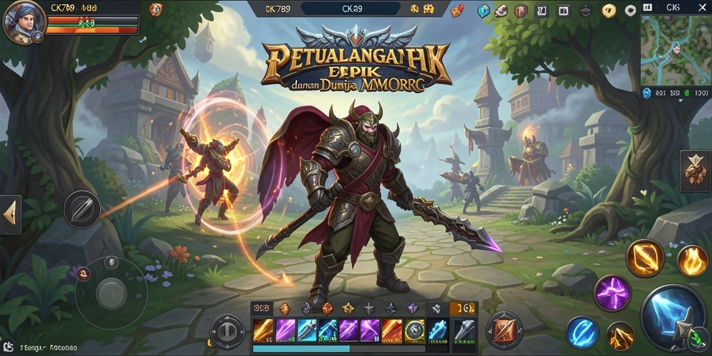 Tangkapan layar gameplay CK789 menampilkan aksi seru dalam dunia MMORPG.