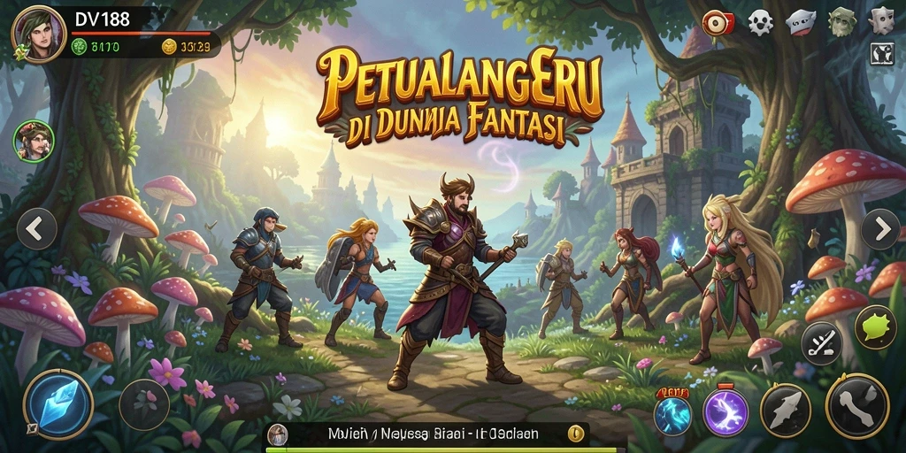 Gameplay menarik di dunia fantasi DV188 dengan misi seru.