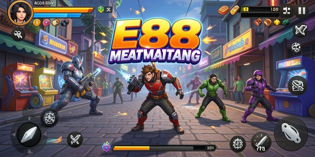 Screenshot E88 menampilkan aksi gameplay Arcade yang mendebarkan.