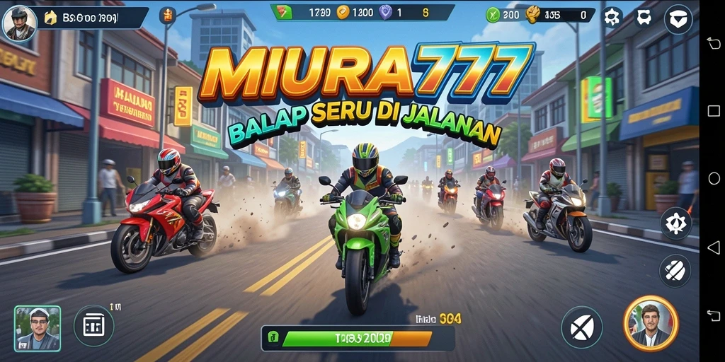 Tampilan penuh aksi gameplay balap di MUARA777.