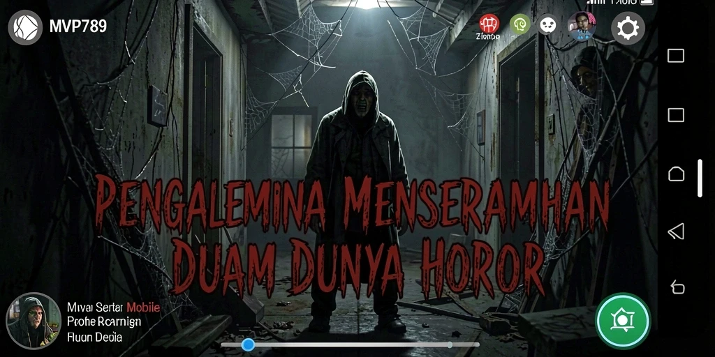 Tangkapan layar mendebarkan dari gameplay MVP789 dengan suasana horror yang mencekam.