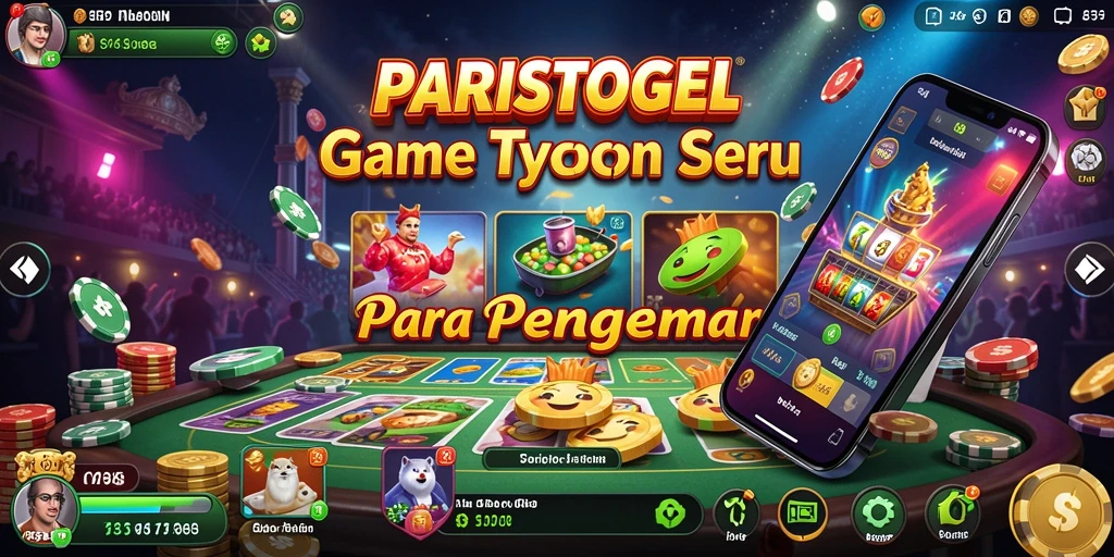 Screenshot gameplay PARISTOGEL menampilkan momen seru dalam membangun bisnis.