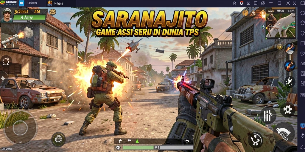 Tampilan gameplay seru dan aksi mendebarkan dalam SARANAJITU.