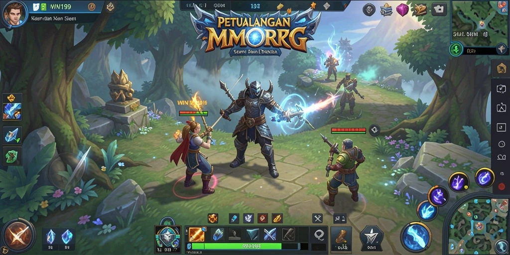 Tampilan gameplay seru dari WIN199 dalam dunia MMORPG.